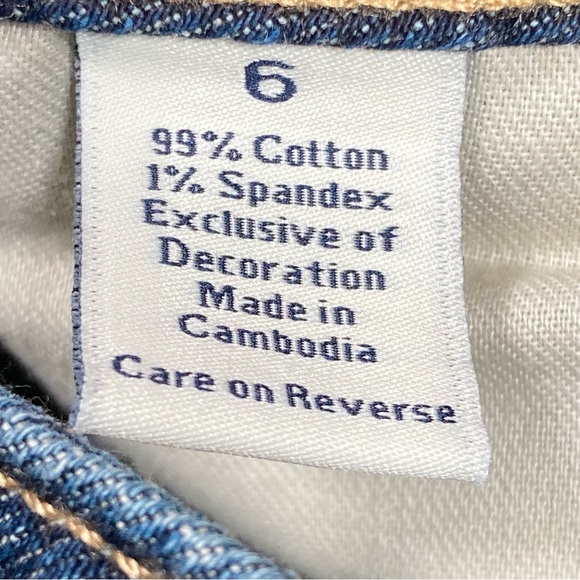 Simply Vera Vera Wang Womens Straight Cropped Jeans Size 6 Blue Dark Wash - Picture 10 of 12